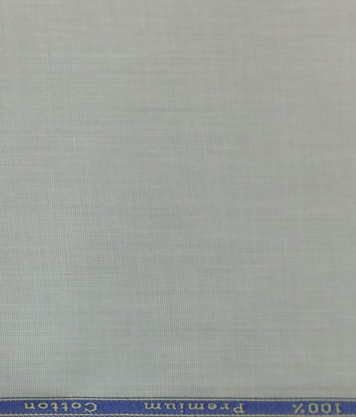 Solino Light Grey 100% Premium Cotton Fil-a-Fil Shirt Fabric (1.60 M)