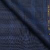 Georgia Gulini Dark Royal Blue Broad Checks Poly Viscose Unstitched Fabric (1.25 Mtr) For Trouser