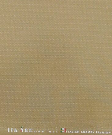 Italian Channel Sand Castle Beige Dotted Structure Terry Rayon Unstitched Fabric (1.25 Mtr) For Trouser