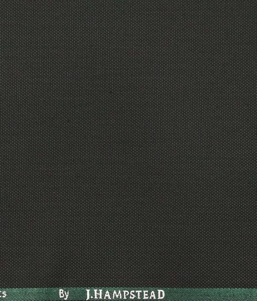 J.Hampstead by Siyaram's Dark Green Self Structured Poly Viscose Trouser or 3 Piece Suit Fabric (Unstitched - 1.25 Mtr) - Image 3