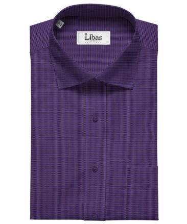 Nemesis Dark Purple 100% Giza Cotton Structured Shirt Fabric (1.60 M)