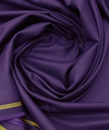 Nemesis Dark Purple 100% Giza Cotton Structured Shirt Fabric (1.60 M)