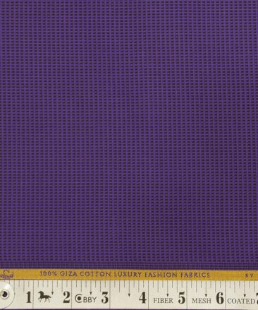 Nemesis Dark Purple 100% Giza Cotton Structured Shirt Fabric (1.60 M)