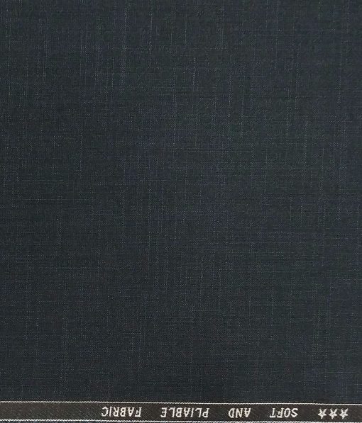 Raymond Dark Turquoise Green Self Design Poly Viscose Unstitched Fabric (1.25 Mtr) For Trouser