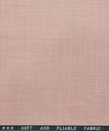 Raymond Light Peach Self Design Poly Viscose Unstitched Fabric (1.25 Mtr) For Trouser