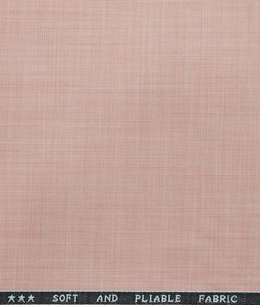 Raymond Light Peach Self Design Poly Viscose Unstitched Fabric (1.25 Mtr) For Trouser