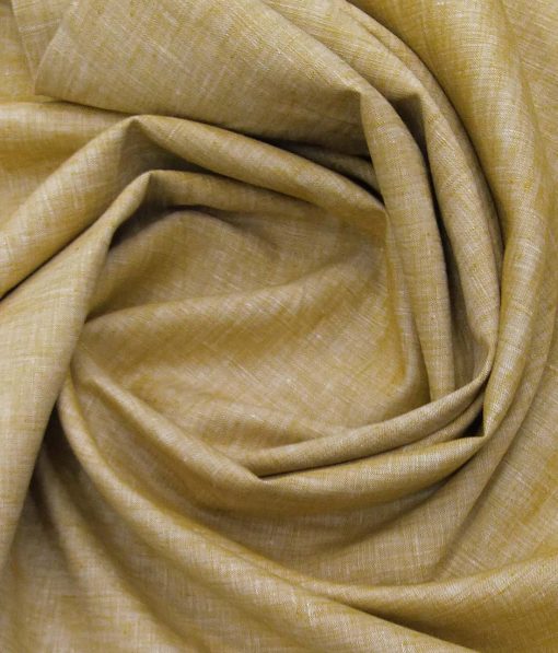 Raymond Biscotti Beige 100% Pure Linen Self Design Premium Unstitched Trouser Fabric (1.30 M)