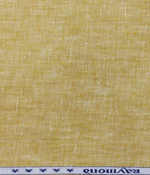 Raymond Biscotti Beige 100% Pure Linen Self Design Premium Unstitched Trouser Fabric (1.30 M)