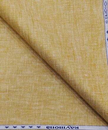 Raymond Biscotti Beige 100% Pure Linen Self Design Premium Unstitched Trouser Fabric (1.30 M)