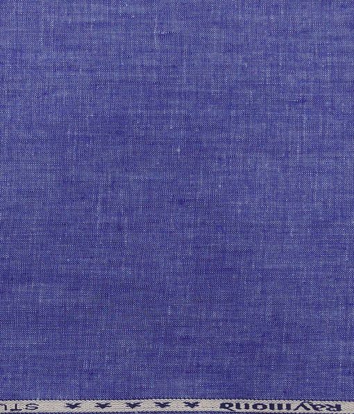 Raymond Blue 100% Pure Linen Self Design Premium Unstitched Trouser Fabric (1.30 M)