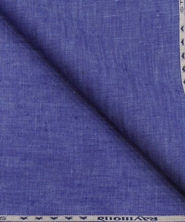 Raymond Blue 100% Pure Linen Self Design Premium Unstitched Trouser Fabric (1.30 M)