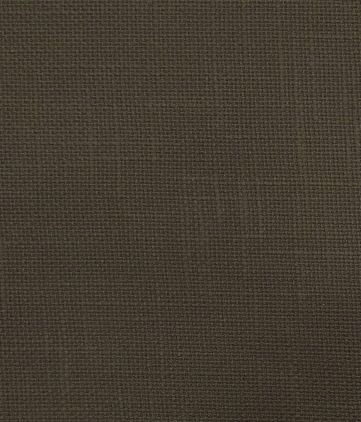 True Value Dark Brown 100% Cotton Jute Weave Trouser Fabric (Unstitched - 1.30 Mtr)