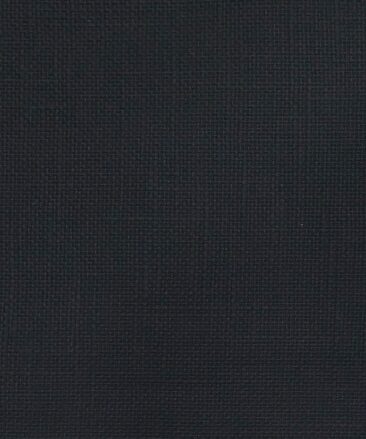 True Value Dark Navy Blue 100% Cotton Jute Weave Trouser Fabric (Unstitched - 1.30 Mtr)