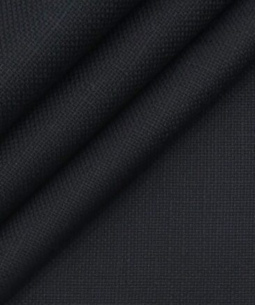 True Value Dark Navy Blue 100% Cotton Jute Weave Trouser Fabric (Unstitched - 1.30 Mtr)