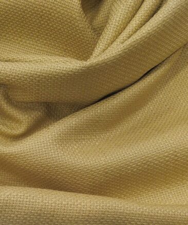 True Value Macaroon Beige 100% Cotton Jute Weave Trouser Fabric (Unstitched - 1.30 Mtr)