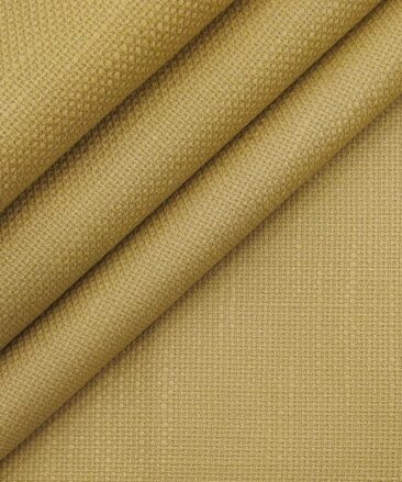 True Value Macaroon Beige 100% Cotton Jute Weave Trouser Fabric (Unstitched - 1.30 Mtr)