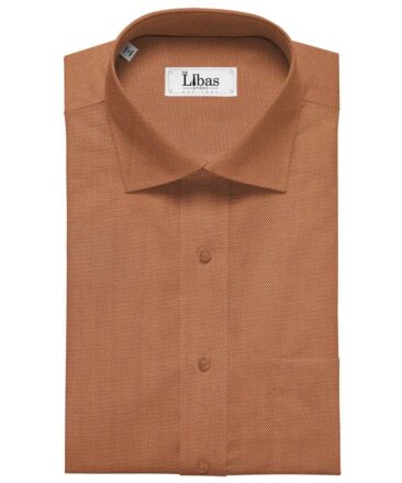 Raymond Ginger Orange 100% Premium Cotton Structured Shirt Fabric (1.60 M)