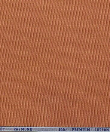 Raymond Ginger Orange 100% Premium Cotton Structured Shirt Fabric (1.60 M)