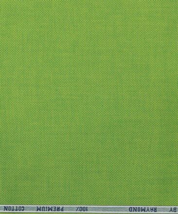 Raymond Pear Green 100% Premium Cotton Structured Shirt Fabric (1.60 M)