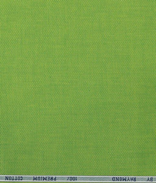 Raymond Pear Green 100% Premium Cotton Structured Shirt Fabric (1.60 M)