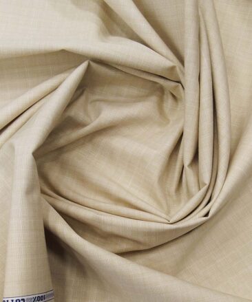 Raymond Beige 100% Egyptian Giza Cotton Self Design Shirt Fabric (1.60 M)