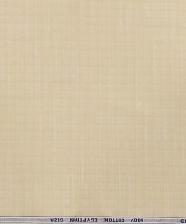 Raymond Beige 100% Egyptian Giza Cotton Self Design Shirt Fabric (1.60 M)