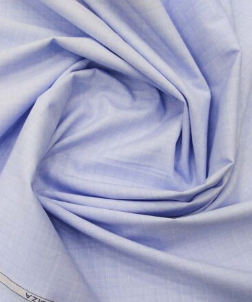 Raymond Light Blue 100% Egyptian Giza Cotton Self Design Shirt Fabric (1.60 M)