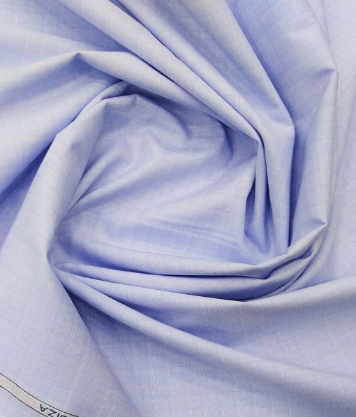 Raymond Light Blue 100% Egyptian Giza Cotton Self Design Shirt Fabric (1.60 M)