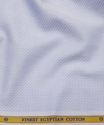 Giza House by Soktas Sky Blue 100% Egyptian Giza Cotton Structured Shirt Fabric (1.60 M)