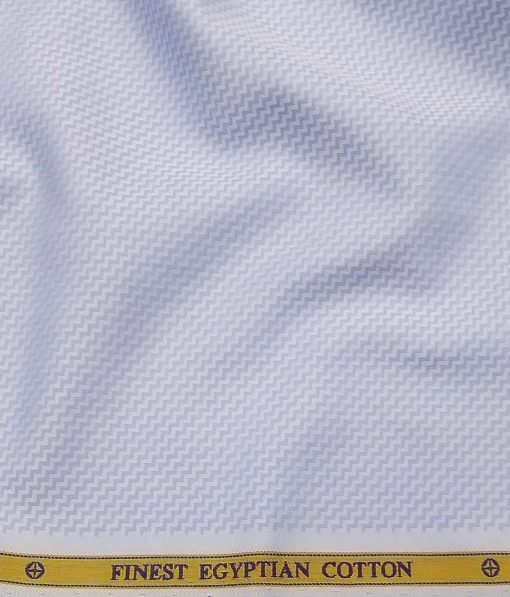 Giza House by Soktas Sky Blue 100% Egyptian Giza Cotton Structured Shirt Fabric (1.60 M)