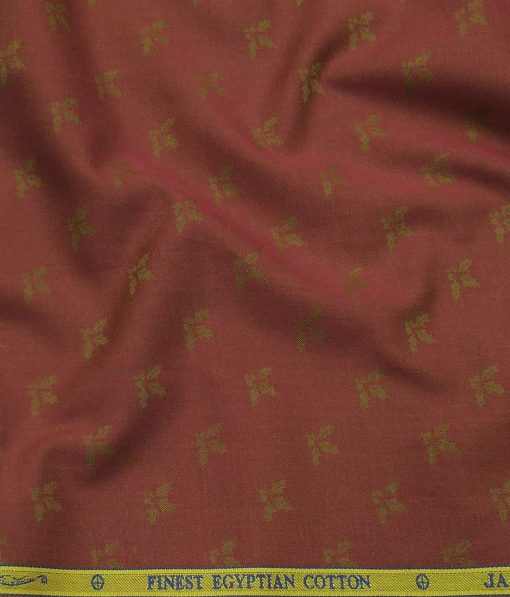 Giza House by Soktas Brick Red 100% Egyptian Giza Cotton Brown Dobby Shirt Fabric (1.60 M)