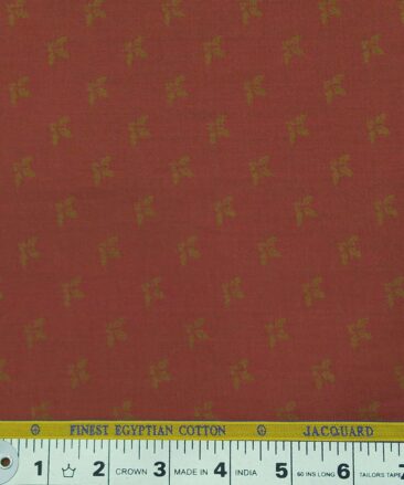 Giza House by Soktas Brick Red 100% Egyptian Giza Cotton Brown Dobby Shirt Fabric (1.60 M)