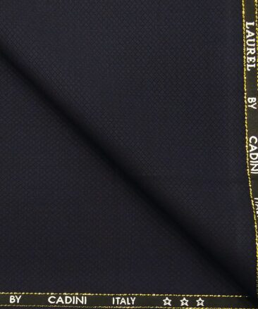 Cadini Italy by Siyaram's 60% Merino Wool Super 140's Dark Purple Structured Unstitched Exotic Suit Fabric (3.25 Meter)