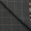 Cadini Italy by Siyaram's 60% Merino Wool Super 140's Grey & White Checks Unstitched Exotic Suit Fabric (3.25 Meter)