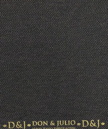 Don & Julio Blackish Grey Dotted Structure Unstitched Terry Rayon Thick Suiting Fabric