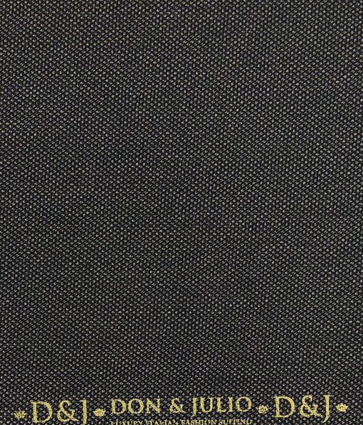 Don & Julio Blackish Grey Dotted Structure Unstitched Terry Rayon Thick Suiting Fabric