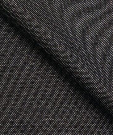 Don & Julio Blackish Grey Dotted Structure Unstitched Terry Rayon Thick Suiting Fabric