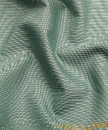 Don & Julio Mint Green Dotted Structure Unstitched Terry Rayon Suiting Fabric