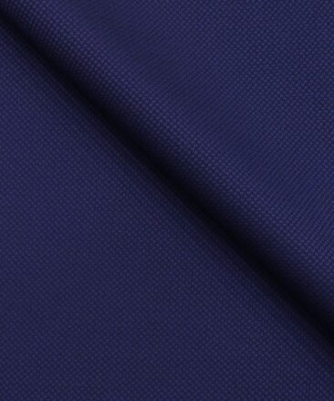 Mark & Peanni Dark Purple Oxford Structure Unstitched Terry Rayon Suiting Fabric