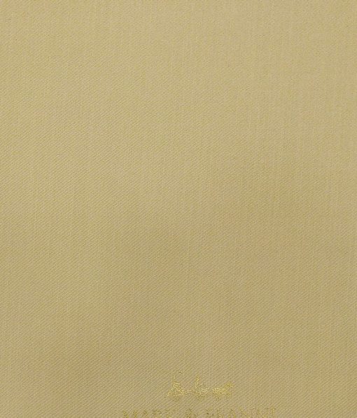 Mark & Peanni Oat Beige Solid Unstitched Terry Rayon Suiting Fabric