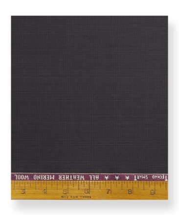 Raymond Dark Wine 35% Merino Wool Self Checks Unstitched Suit Techno Smart Fabric (3.25 Meter)