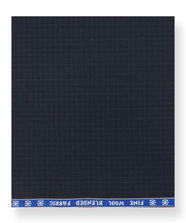 Raymond Dark Blue 20% Merino Wool Self Design Unstitched Suiting Fabric