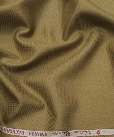 Grado by Grasim Khakhi Polyester Viscose Structured Unstitched Suiting Fabric