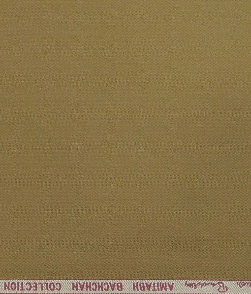 Grado by Grasim Khakhi Polyester Viscose Structured Unstitched Suiting Fabric