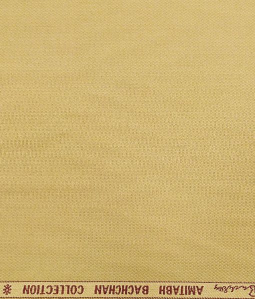 Grado by Grasim Macaroon Beige Polyester Viscose Structured Unstitched Suiting Fabric