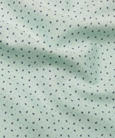 Ankur by Arvind Light Sea Green 100% Premium Cotton Printed Shirt Fabric (1.80 M)