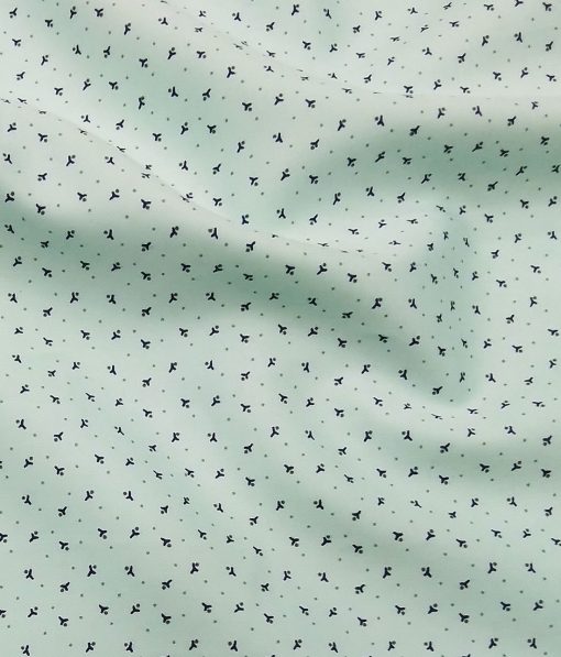 Ankur by Arvind Light Sea Green 100% Premium Cotton Printed Shirt Fabric (1.80 M)