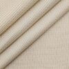 Exquisite Cream Poly Cotton Light Brown Structured Shirt Fabric (1.60 M)