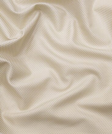 Exquisite Light Brown Poly Cotton Structured Shirt Fabric (2.40 M)