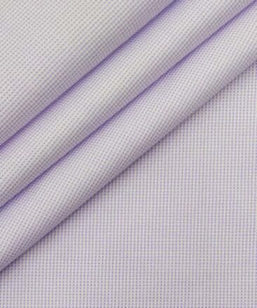 Exquisite Light Purple Poly Cotton Structured Shirt Fabric (2.40 M)